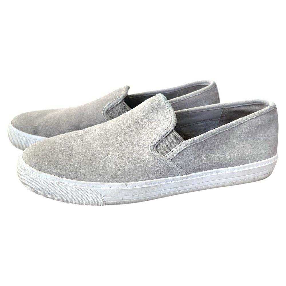 Tory Burch Gray Suede Slip-On Sneakers